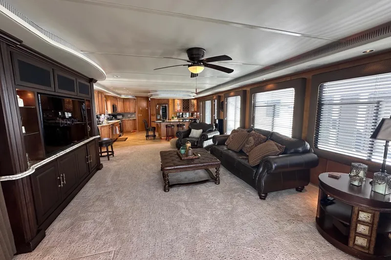 Slide: The Image of Luxurious 2004 Sumerset 18x96 houseboat interior with elegant furnishings and modern amenities. - 2
