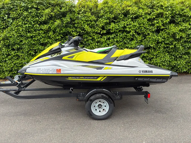 The Image of 2020 Yamaha VX CRUISER HO jet ski on trailer, green-yellow. - 1