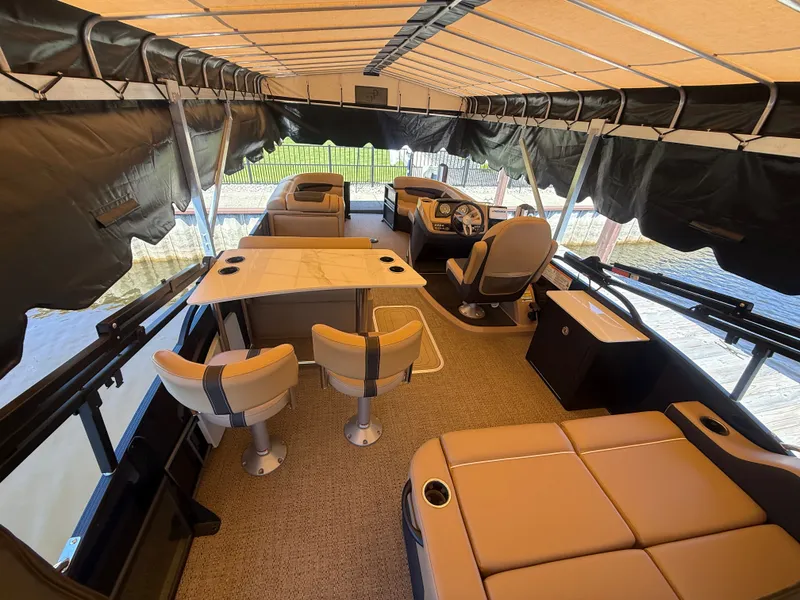 Slide: The Image of Interior of 2024 Barletta CABRIO 24 UETT pontoon boat. - 16
