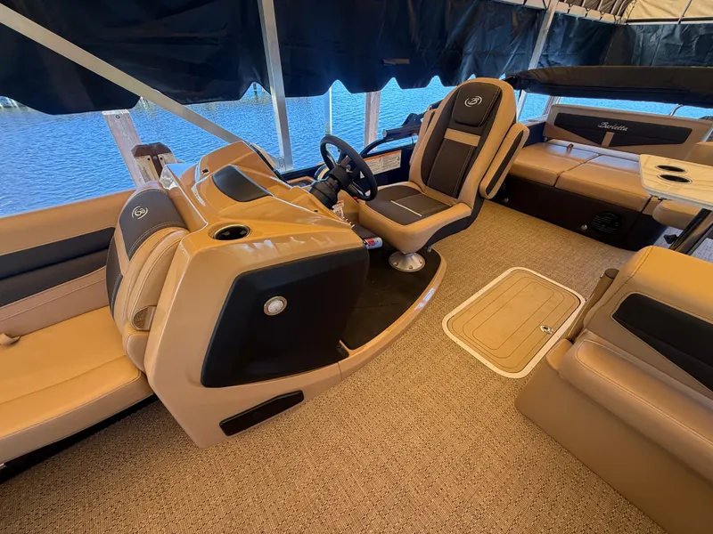Slide: The Image of Interior of 2024 Barletta CABRIO 24 UETT pontoon boat. - 5