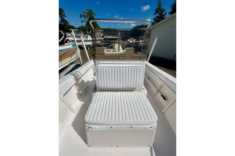Slide: The Image of Interior view of a 1994 Grady-White Spirit 175 boat with white seating. - 7