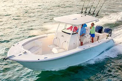 The Image of Manufacturer Provided Image: 2015 Sea Fox 286 Commander boat cruising on the water with passengers. - 0