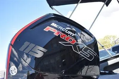 Slide: The Image of 2026 Lowe Fish & Ski 1700 with Mercury Pro XS 115 outboard motor. - 13