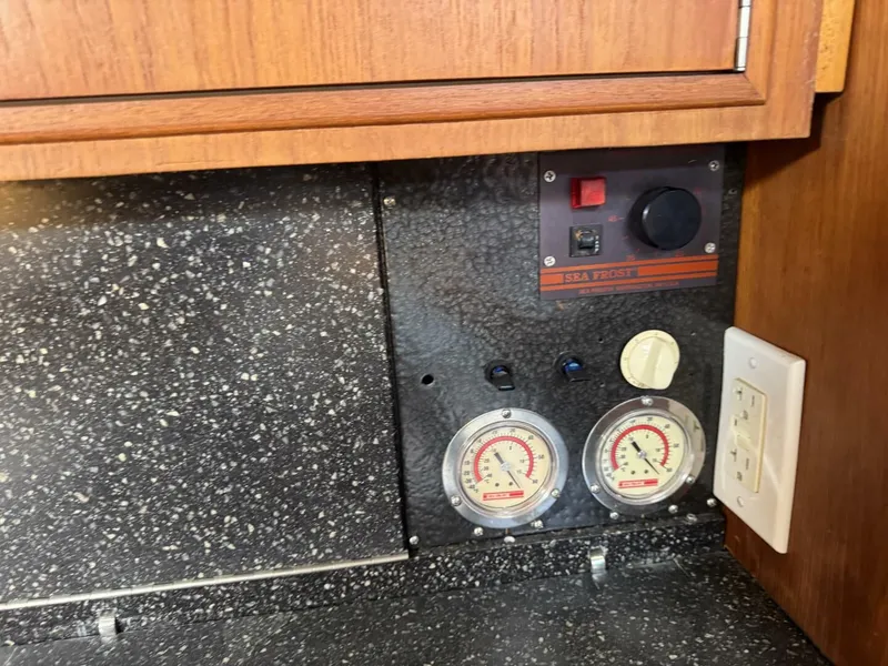 Slide: The Image of Interior view of 1987 Wauquiez Centurion 47 with control gauges. - 32