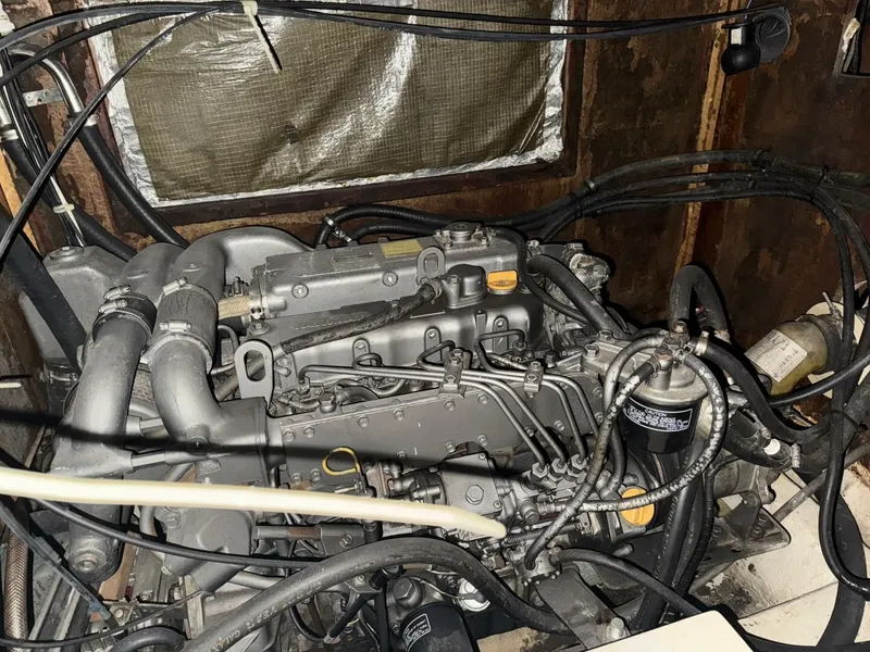 Slide: The Image of Engine compartment of a 1987 Wauquiez Centurion 47. - 48