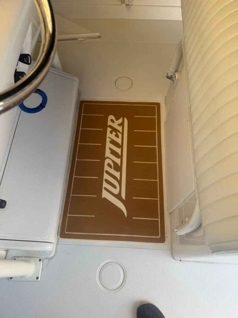 Slide: The Image of Jupiter 31 CC FWD boat floor with logo, year 2006. - 26
