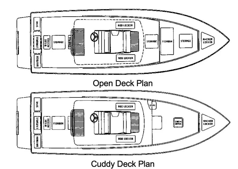 Slide: The Image of 2006 Jupiter 31 CC FWD Seating boat deck plans. - 39
