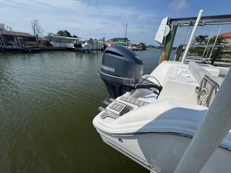 Slide: The Image of 2020 Sea Fox 248 Commander with Yamaha engine by the water. - 11