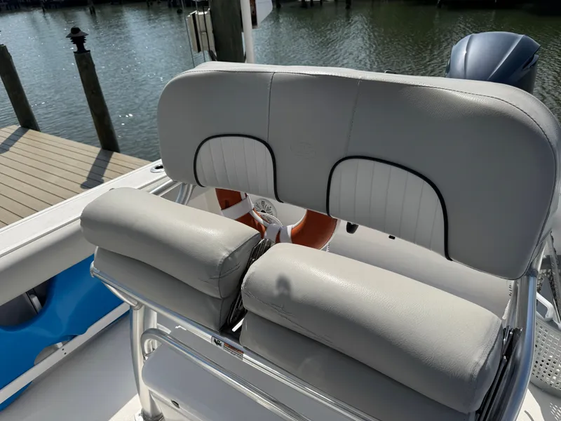 Slide: The Image of 2020 Sea Fox 248 Commander boat seat at dock. - 25
