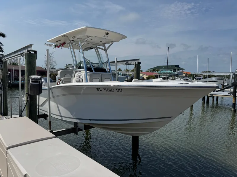 Slide: The Image of 2020 Sea Fox 248 Commander boat docked at marina. - 35