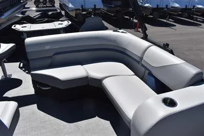Slide: The Image of 2026 Lowe SF 212 Sport Fish boat with sleek seating and modern design. - 22