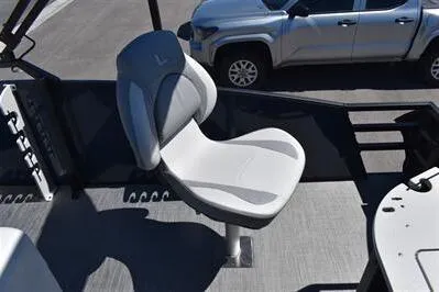 Slide: The Image of 2026 Lowe SF 212 Sport Fish boat seat with modern design and comfortable cushioning. - 27
