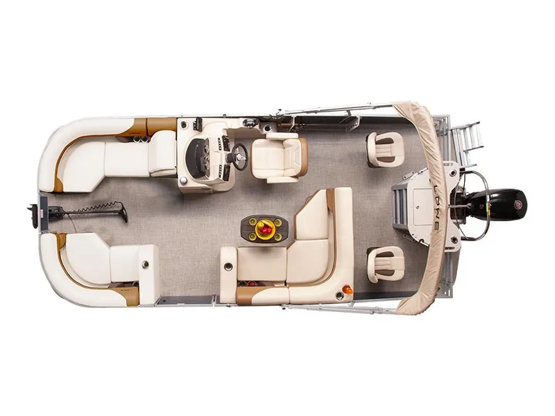Slide: The Image of Manufacturer Provided Image: 2025 Lowe SF 212 pontoon boat, top view, spacious seating, modern design. - 38