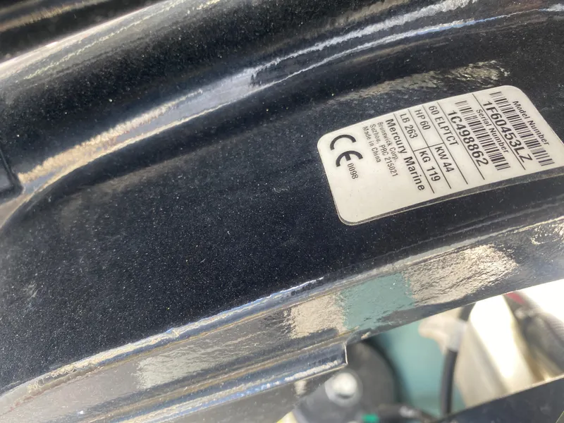 Slide: The Image of Close-up of a boat part with a label displaying technical information. - 24