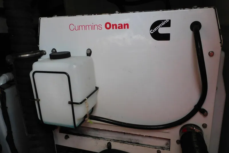 Slide: The Image of Cummins Onan generator in 2019 Sea Ray L550 yacht engine room. - 61