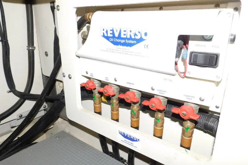 Slide: The Image of Reverso oil change system in 2019 Sea Ray L550 yacht engine room. - 9