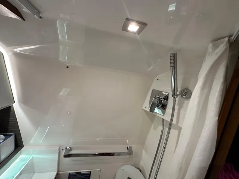 Slide: The Image of 2020 Tiara Yachts 43 LS bathroom with modern shower and sleek design. - 36