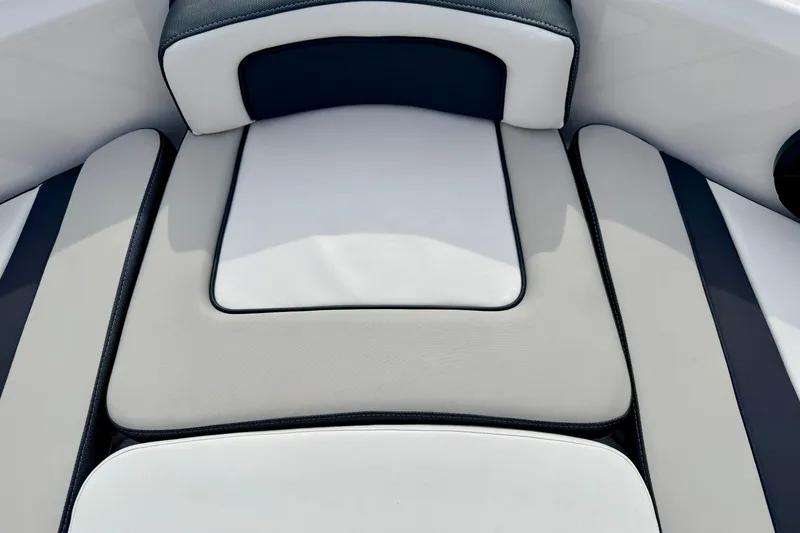 Slide: The Image of 2024 Yamaha AR195 boat interior with sleek, modern upholstery design. - 55