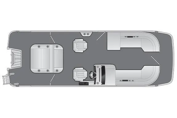 Slide: The Image of Manufacturer Provided Image: 2026 Bennington 23 Center Swingback boat layout, top view, spacious seating arrangement. - 11