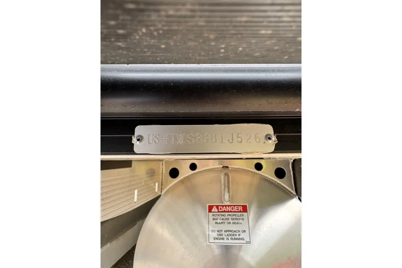 Slide: The Image of Hull identification number on a 2026 Bennington 23 M Center Swingback boat. - 4