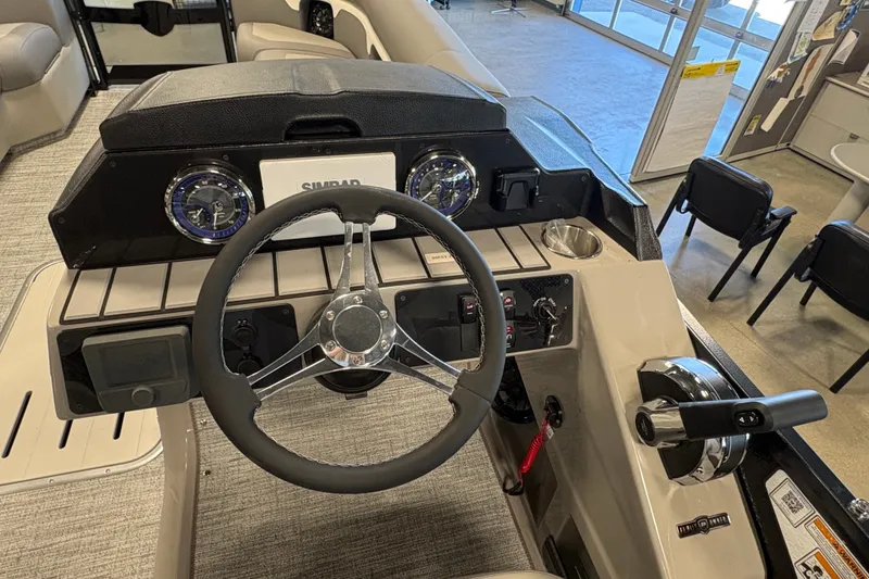 Slide: The Image of Steering console of 2027 Premier 250 Sunsation RS - CL pontoon boat. - 13