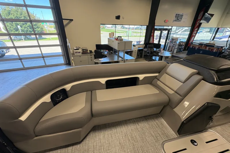Slide: The Image of Luxurious interior of 2027 Premier 250 Sunsation RS - CL pontoon boat. - 11