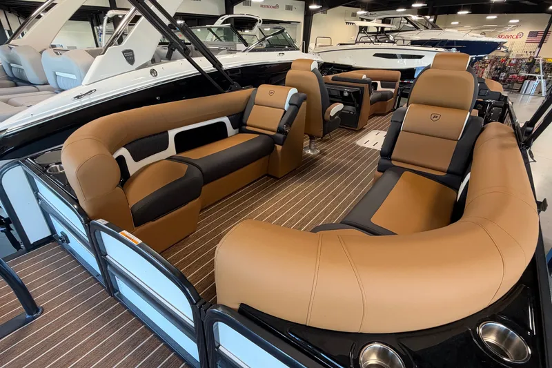 Slide: The Image of Luxurious interior of 2027 Premier 230 Solaris RF - CL pontoon boat. - 21