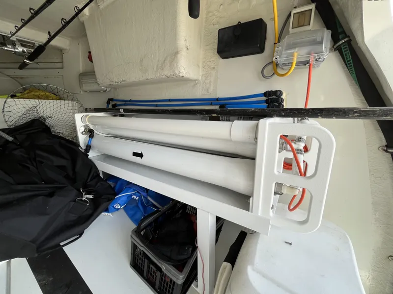 Slide: The Image of Storage area on a 2008 Azimut 62S yacht with fishing gear and equipment. - 38