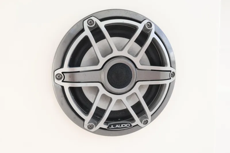 Slide: The Image of JL Audio speaker on 2020 Robalo R272 Center Console boat. - 40
