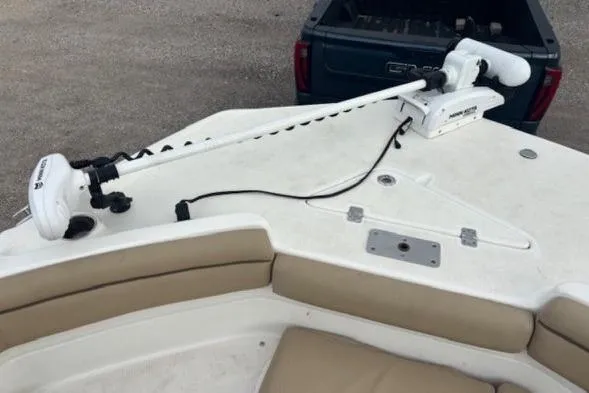Slide: The Image of 2020 NauticStar 231 Hybrid boat with trolling motor on deck. - 36
