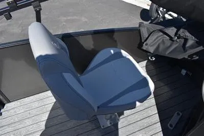 Slide: The Image of Gray seat on 2026 Lowe SF 232 Sport Fish boat deck. - 24