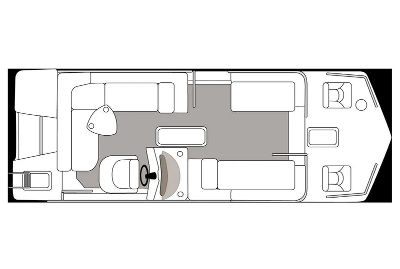 Slide: The Image of Manufacturer Provided Image: Top view layout of 2014 Hurricane FunDeck 226F boat. - 32
