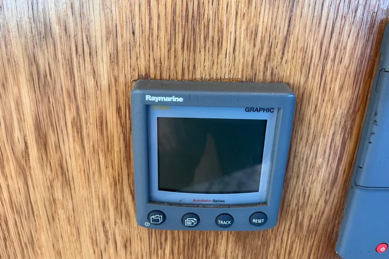 Slide: The Image of Raymarine ST60+ display on 2008 Broadblue 415 yacht, mounted on wooden panel. - 29