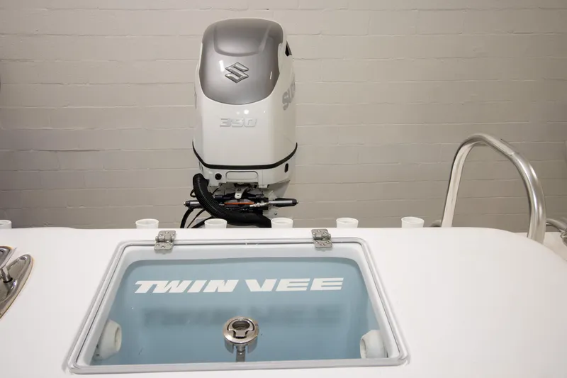Slide: The Image of 2023 Twin Vee 340 GFX CC boat with Suzuki 350 outboard motor. - 35