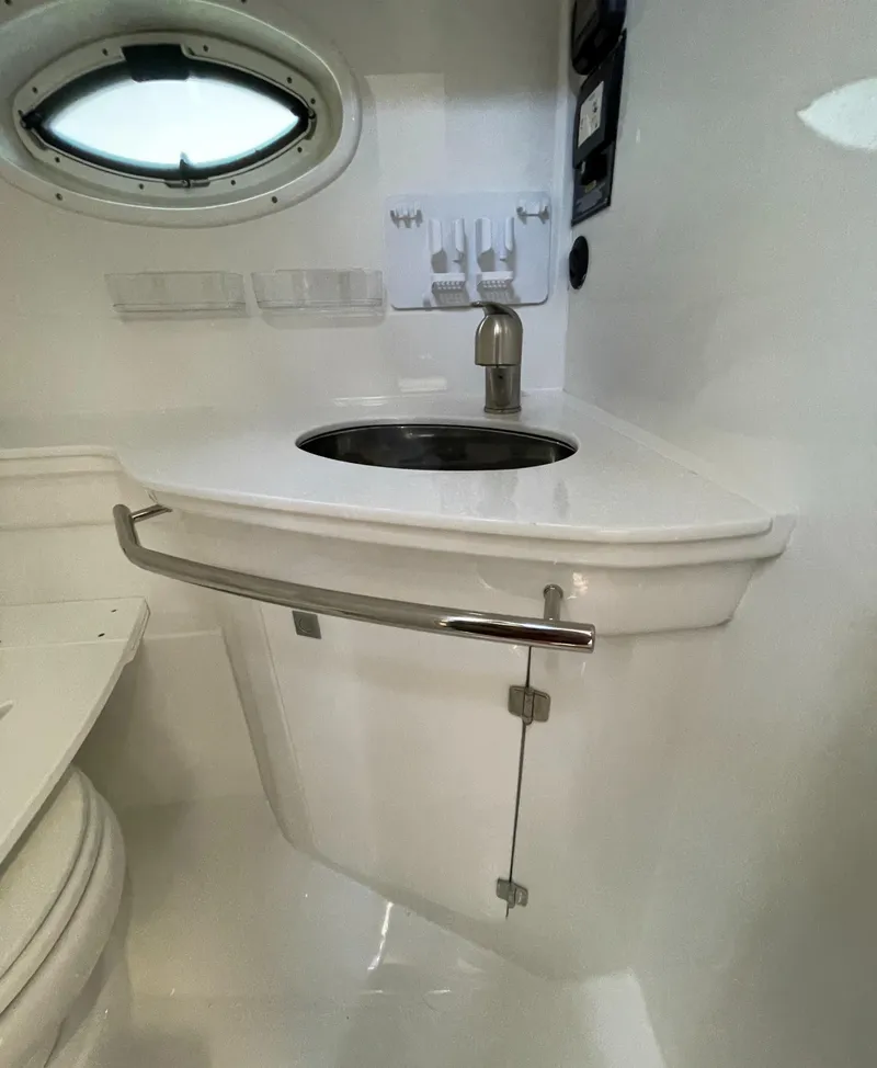 Slide: The Image of Interior of 2021 Monterey 335 Sport Yacht with sink. - 39