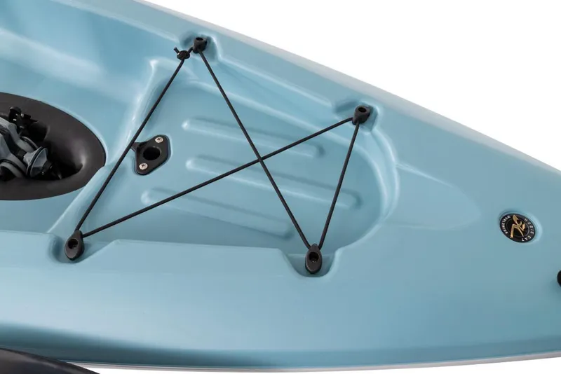Slide: The Image of 2023 Hobie Passport 10.5 kayak, blue deck with bungee cord storage. - 10