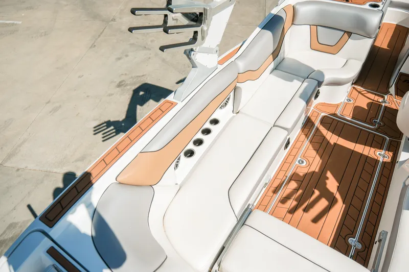 Slide: The Image of Luxury interior of 2021 MB F24 Tomcat Alpha boat with sleek seating design. - 15