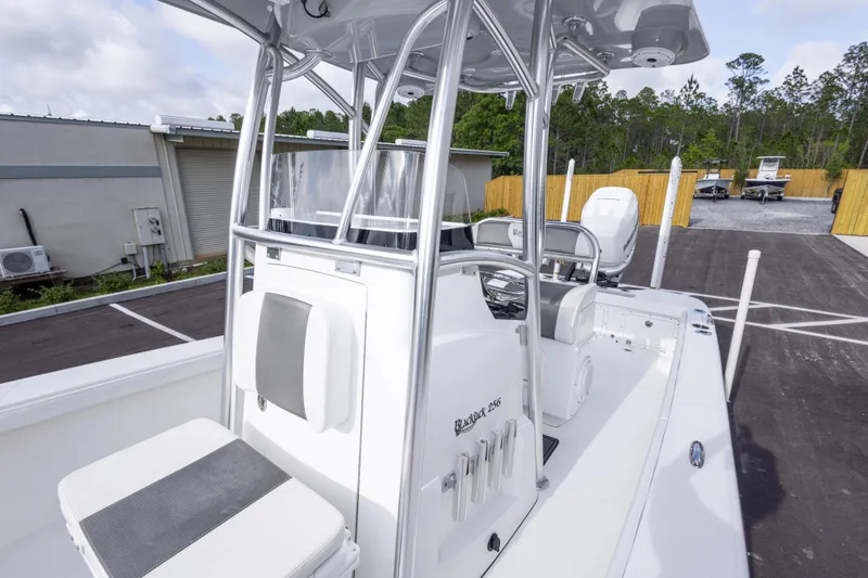 Slide: The Image of 2022 BlackJack 256 Coastal boat with sleek design, spacious deck, and modern features. - 29