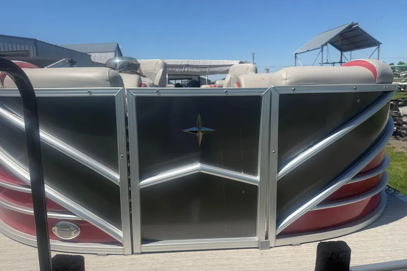 Slide: The Image of 2019 Berkshire 23RFX STS pontoon boat with sleek design and comfortable seating. - 8