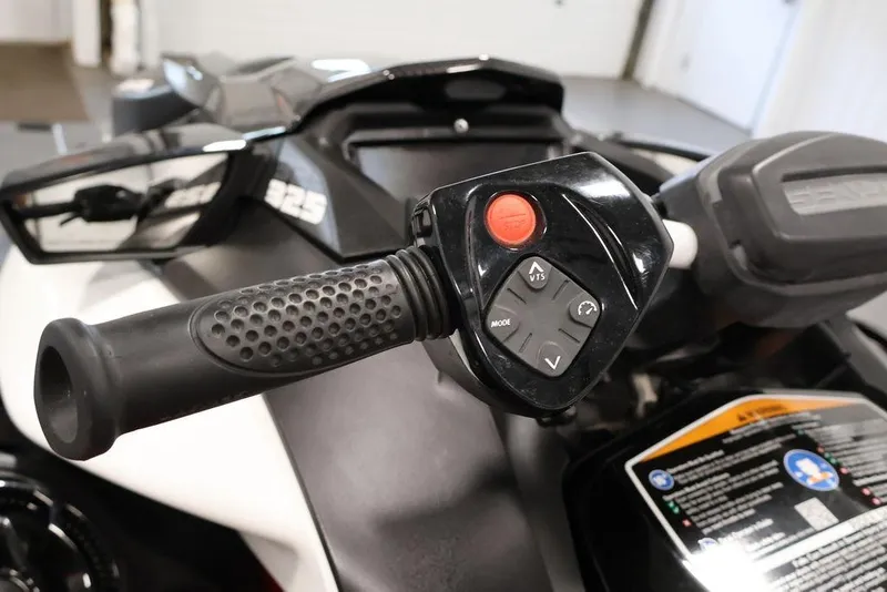 Slide: The Image of Close-up of 2026 Sea-Doo RXP-X 325 handlebar controls and grip. - 14