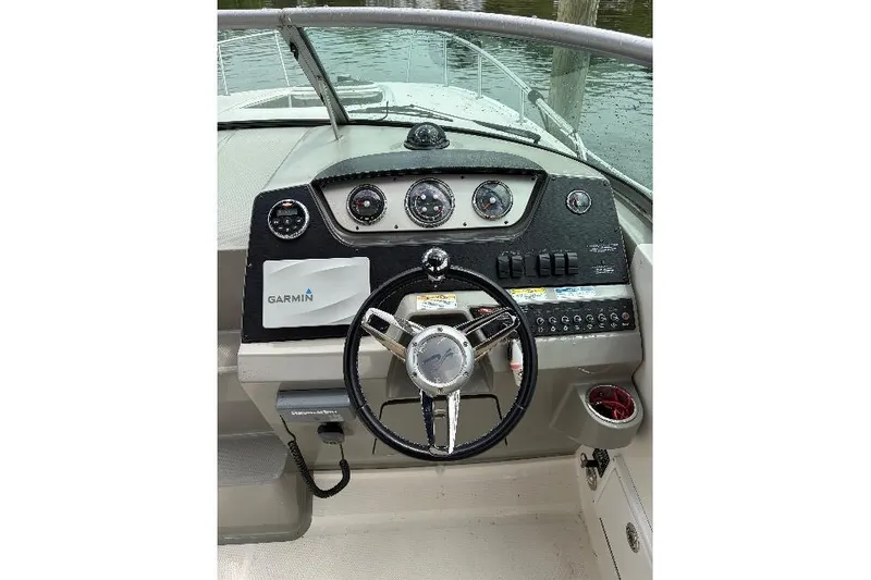 Slide: The Image of Steering console of 2015 Sea Ray 280 Sunrunner with Garmin navigation system. - 6