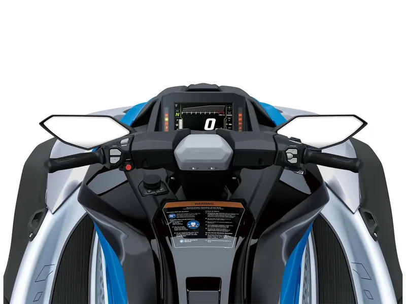 Slide: The Image of 2026 Kawasaki Jet Ski STX 160X cockpit with digital display. - 7