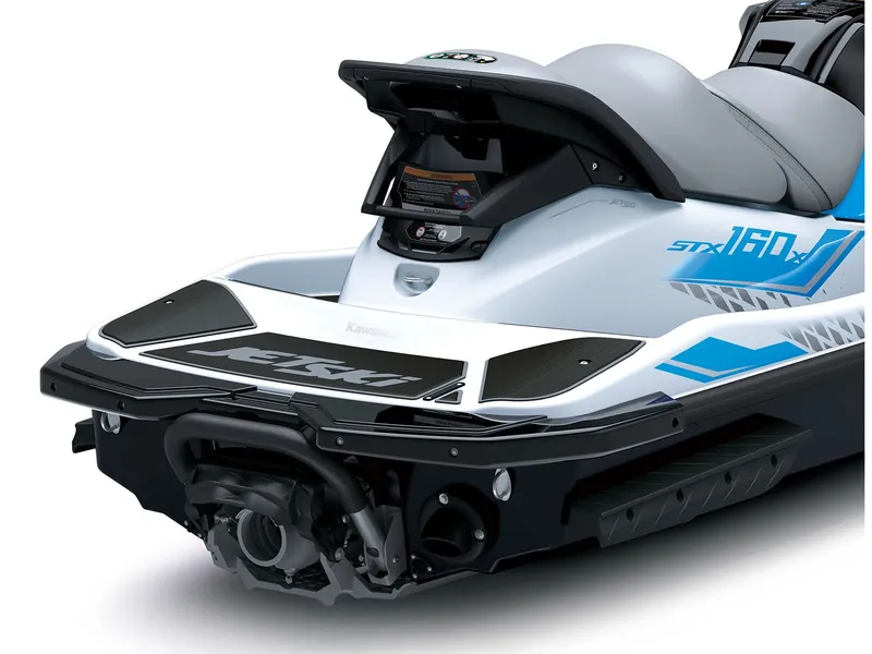 Slide: The Image of 2026 Kawasaki Jet Ski STX 160X rear view, modern design. - 9