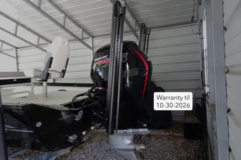 Slide: The Image of 2023 Crestliner 2000 Bay boat with Mercury Pro motor, warranty until 10-30-2026. - 2