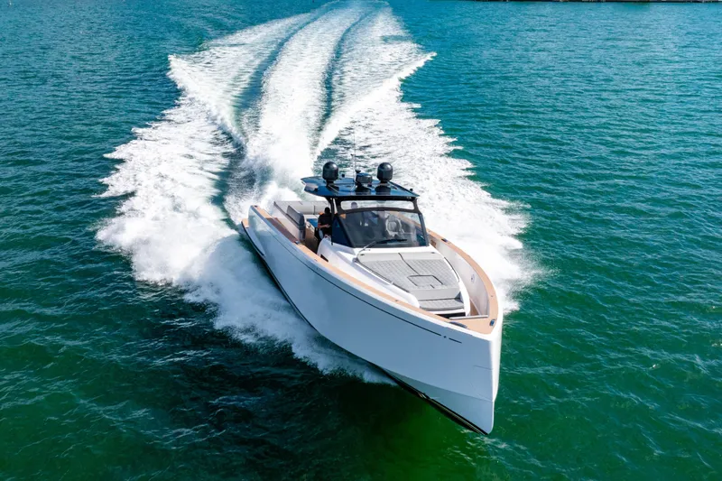 Slide: The Image of 2023 Pardo 50 yacht cruising on open water, showcasing sleek design and powerful performance. - 10