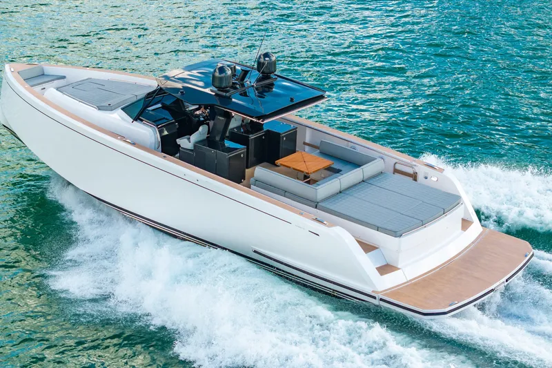 Slide: The Image of Luxurious 2023 Pardo 50 yacht cruising on clear blue waters. - 40