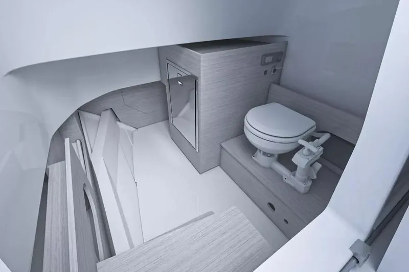 Slide: The Image of Interior of Beneteau Flyer 8 SPACEdeck 2026 featuring a toilet. - 13