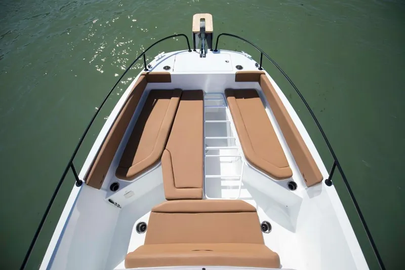 Slide: The Image of 2024 Beneteau Flyer 8 SPACEdeck boat with spacious seating and modern design. - 8