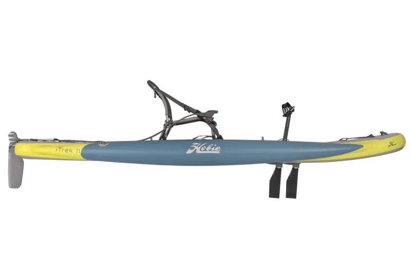 Slide: The Image of 2023 Hobie ITREK 11 inflatable kayak, side view. - 12
