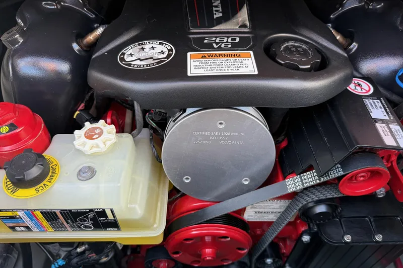 Slide: The Image of Engine of 2025 Crownline Eclipse E235 boat, featuring Volvo Penta 280 V6. - 8